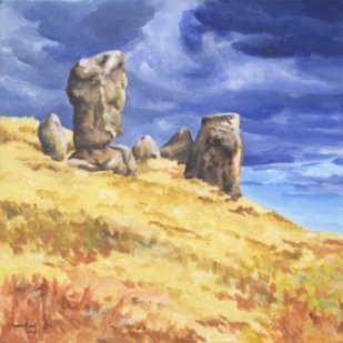 Image of Stones on Kinder painting